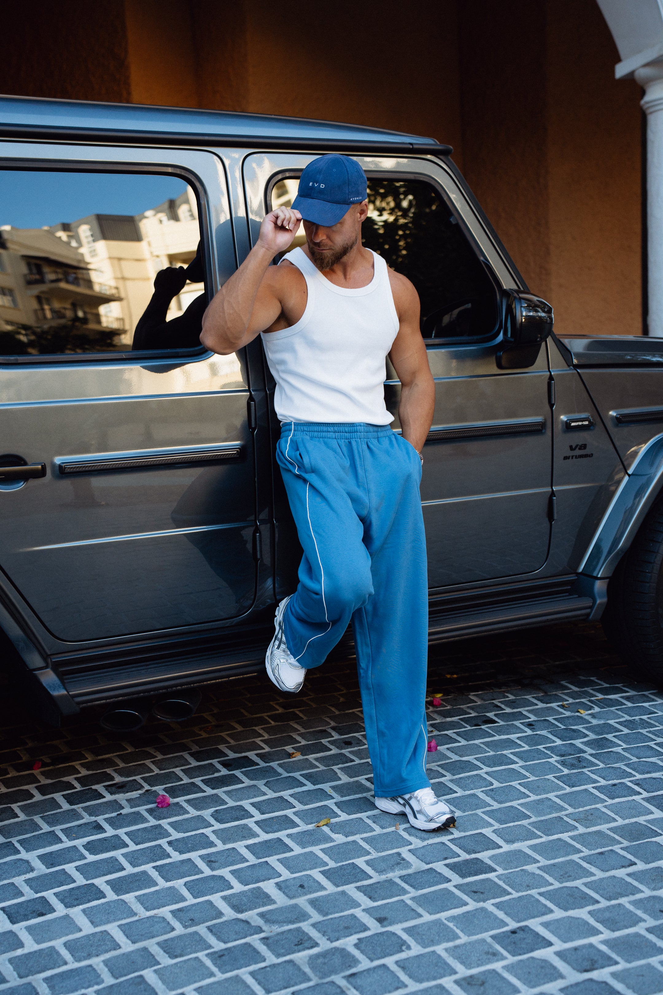 Core Track Estem Core Track Pants Blue – Relaxed Fit | EVDNCE