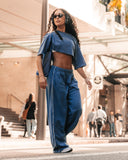 Core Relaxed Track Pants - Blue
