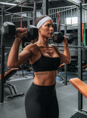 Cloud Compression Strappy Crop - Black