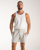 EVDNCE Ribbed Tank - White