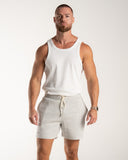 EVDNCE Ribbed Tank - White