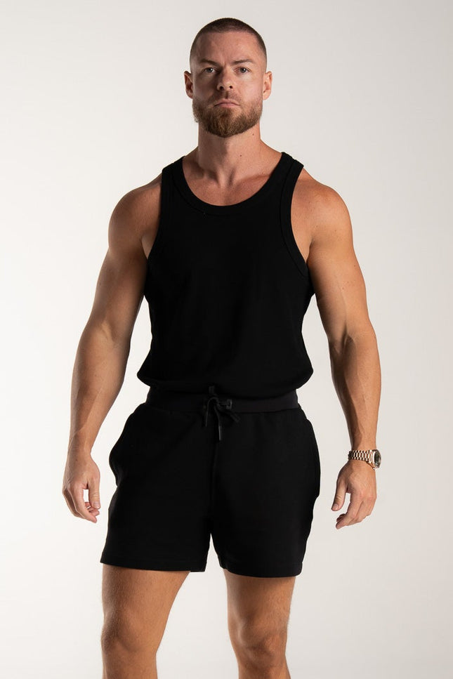EVDNCE Ribbed Tank - Black