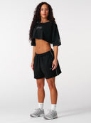 Core Relaxed Track Shorts - Black