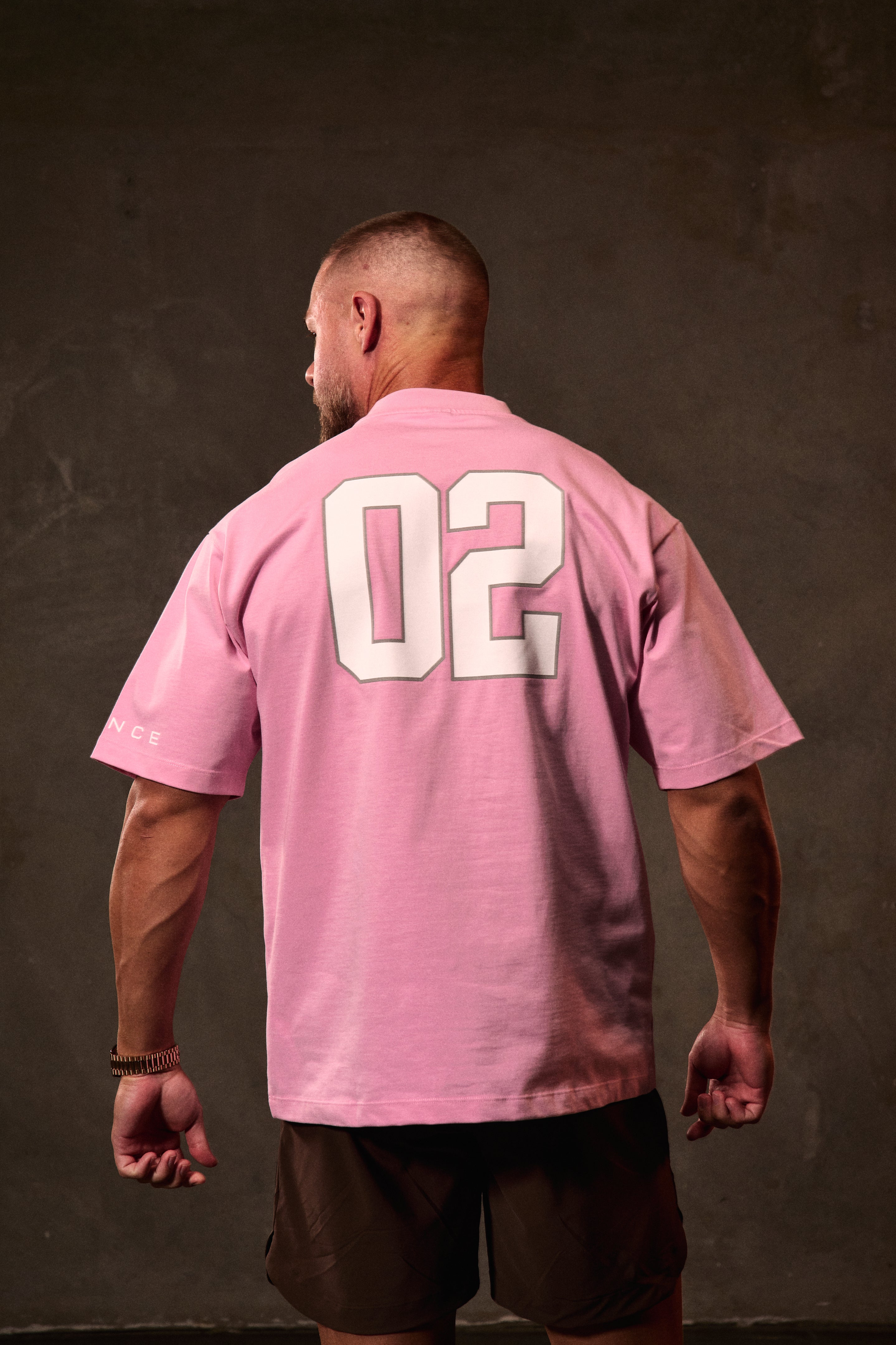 Men's Oversized Tee Avalon Pink, Drop Shoulder | EVDNCE