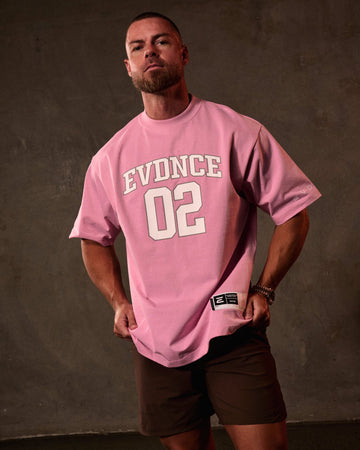 極美品★anuke★ ピンクOverPocket shirt Men's Oversized Tee Avalon Pink, Drop Shoulder | EVDNCE