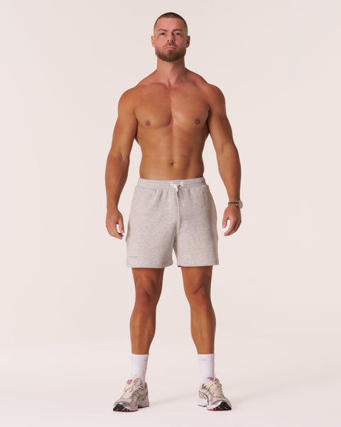 パンツ MINIMALIST EASY SHORTS (RELAX) / GRAY Core Relaxed Shorts Grey Marl – Training & Street | EVDNCE