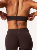 [women] Seamless Halter Crop - Chocolate