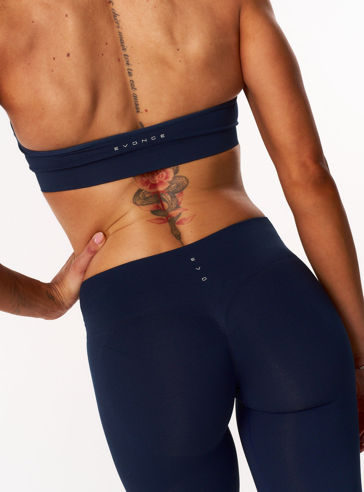 [women] Seamless Halter Crop - Navy