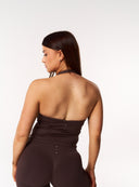[women] Seamless Halter Tank - Chocolate