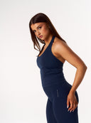 [women] Seamless Halter Tank - Navy