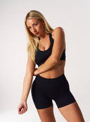 [women] Seamless Sculpt Shorts - Black