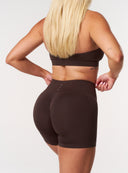 [women] Seamless Sculpt Shorts - Chocolate
