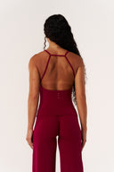 Cloud Compression Square Back Tank - Beet