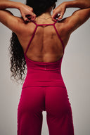 Cloud Compression Square Back Tank - Beet