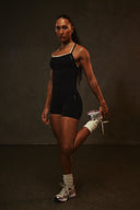 Cloud Compression Square Back Tank - Black