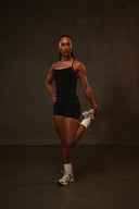 Cloud Compression Square Back Tank - Black