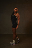 Cloud Compression Square Back Tank - Black