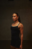 Cloud Compression Square Back Tank - Black