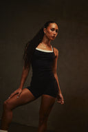 Cloud Compression Square Back Tank - Black