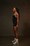 Cloud Compression Square Back Tank - Black