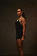 Cloud Compression Square Back Tank - Black