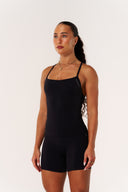 Cloud Compression Square Back Tank - Black