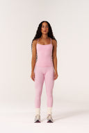 Cloud Compression Square Back Tank - Avalon Pink