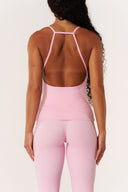 Cloud Compression Square Back Tank - Avalon Pink
