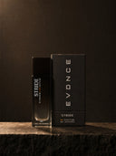Stride Eau de Parfum 30ml bottle and box on stone