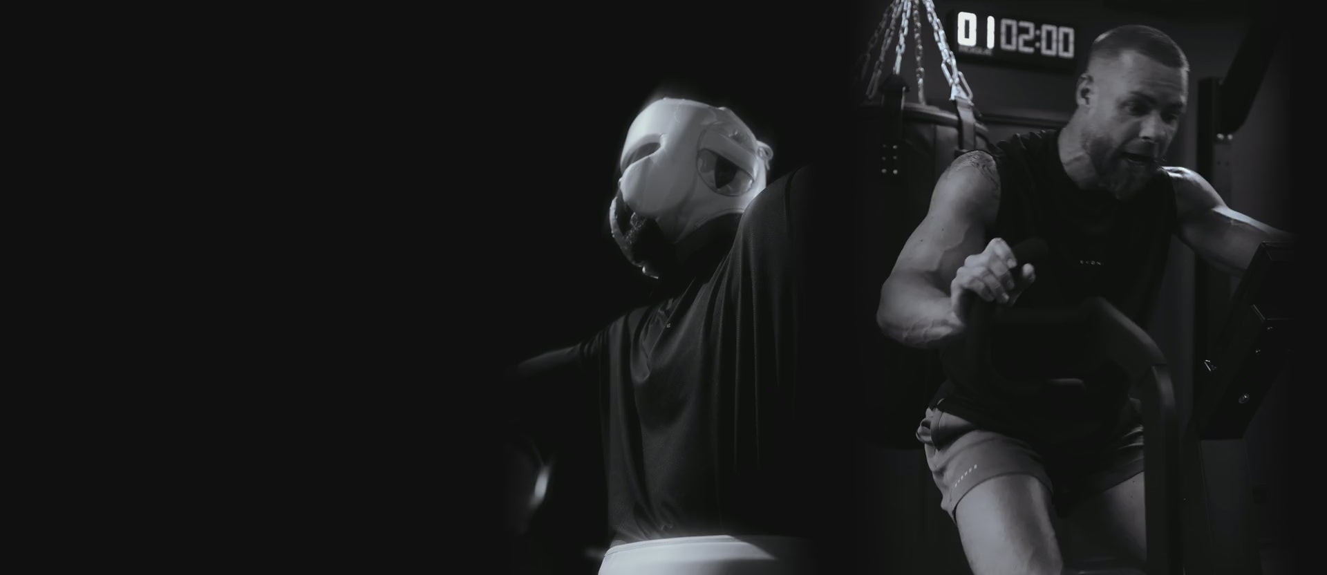 Motion Oversized Coming Soon teaser: boxing training and Adam on the assault bike (desktop)